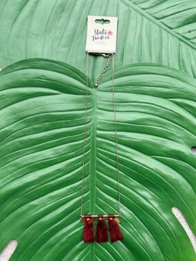 Mata Traders Fair Trade Tassel Bar Necklace